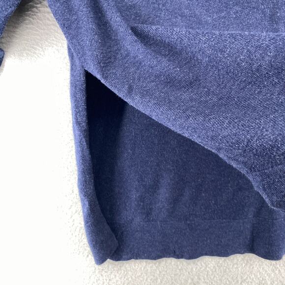 EILEEN FISHER Sweater XXS Tunic Organic Cotton Jumper Side Slit Blue - Picture 7 of 11